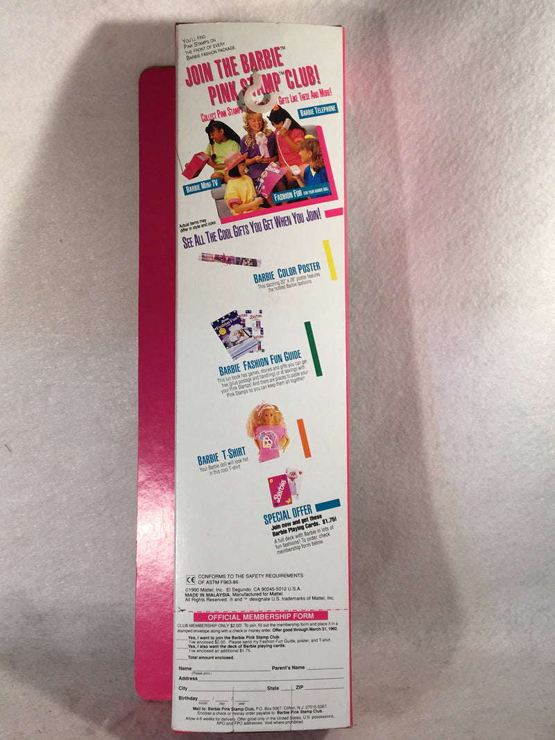 Mattel Barbie Doll - Fashion Play Barbie - 1990 - #9629 NIB   - TvMovieCards.com