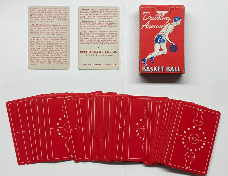 1950 Dribbling Around Basketball Card Game 54 Cards Hoosier Basketball Co   - TvMovieCards.com