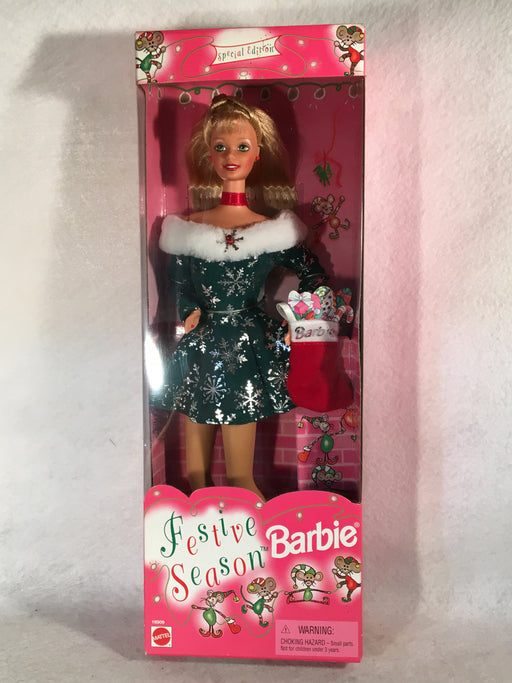 Mattel Barbie Doll - Festive Season Barbie - 1997 - #18909 NIB   - TvMovieCards.com