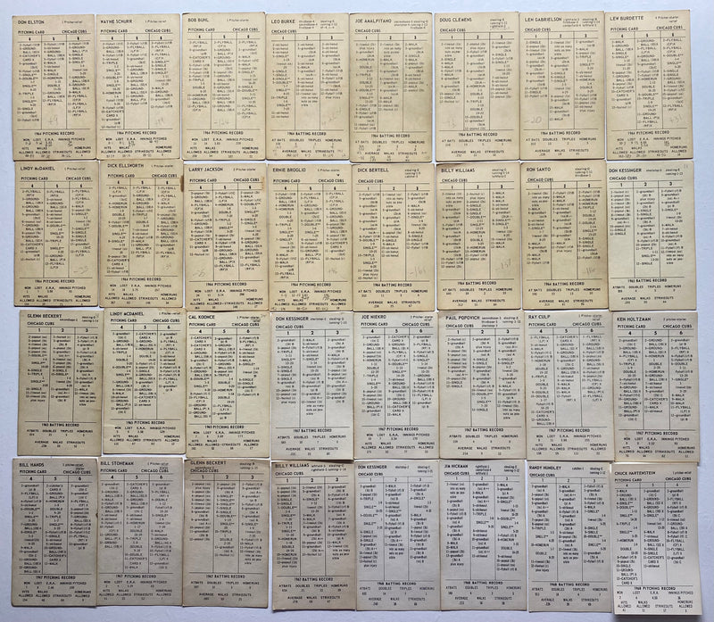 (62) Assorted 1964-1969 Strat-O-Matic Chicago Cubs Baseball Cards Ron Santos   - TvMovieCards.com
