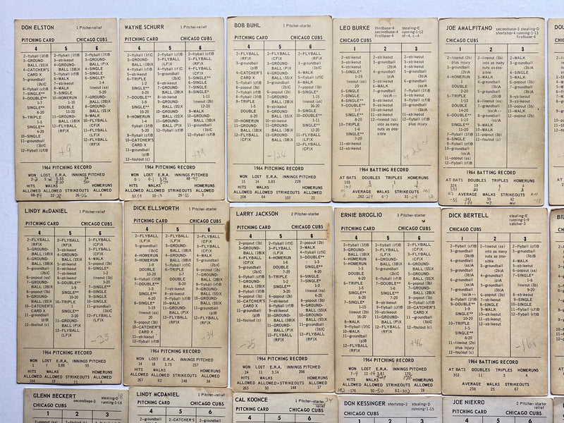 (62) Assorted 1964-1969 Strat-O-Matic Chicago Cubs Baseball Cards Ron Santos   - TvMovieCards.com