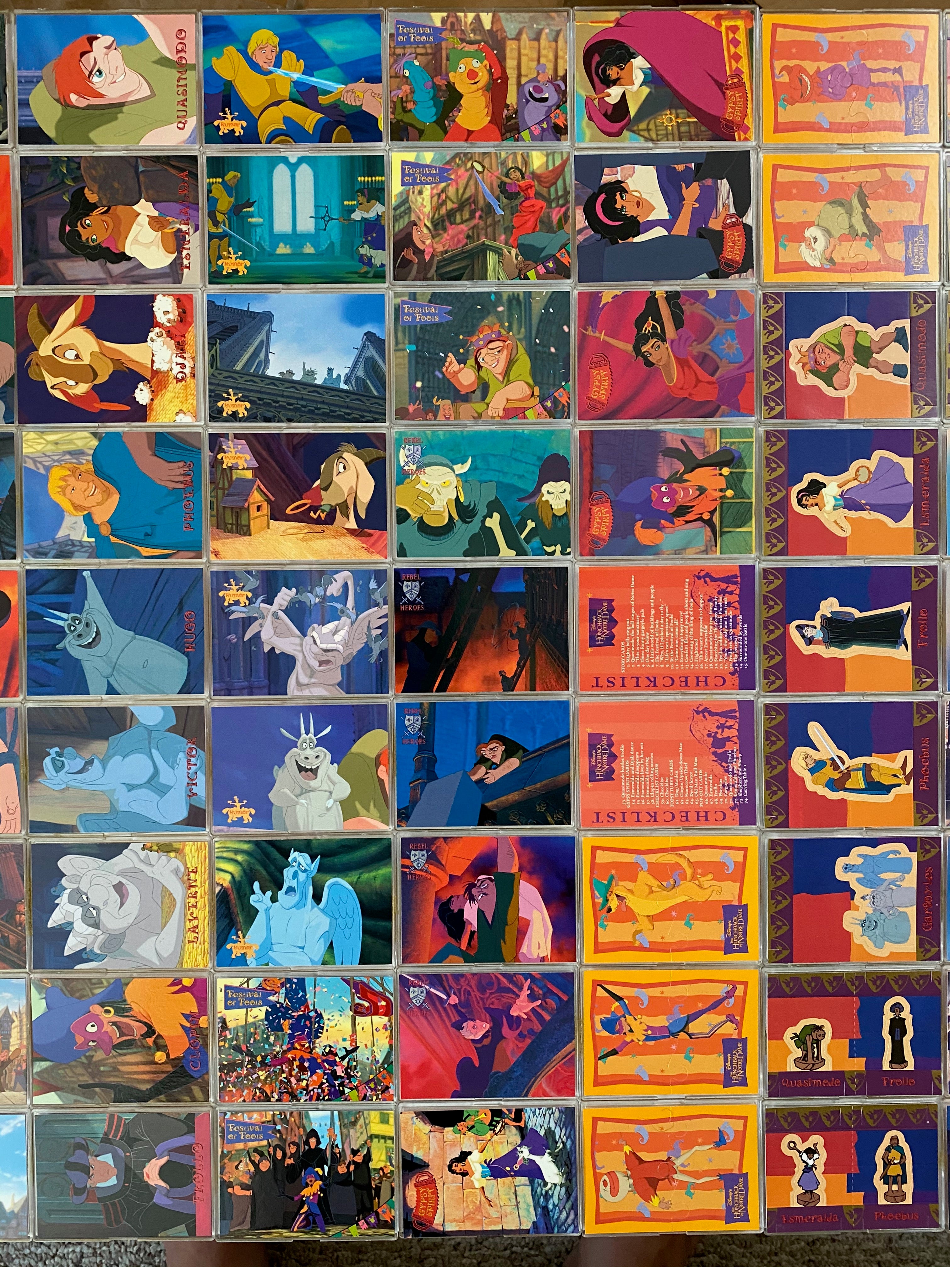 Hunchback of Notre Dame Disney Movie Base Card Set 101 Cards Fleer