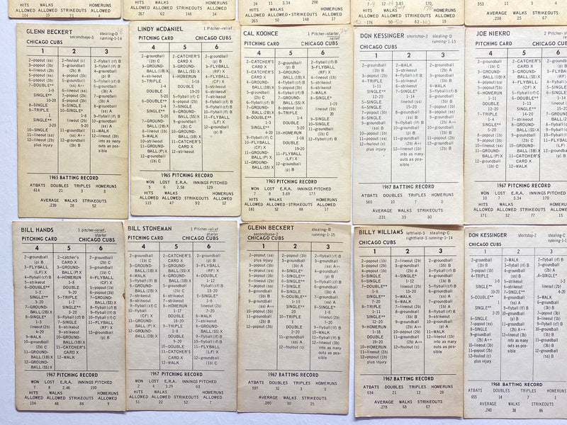 (62) Assorted 1964-1969 Strat-O-Matic Chicago Cubs Baseball Cards Ron Santos   - TvMovieCards.com