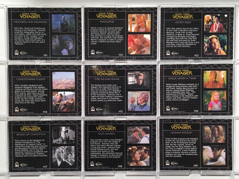 The Quotable Star Trek Voyager Best of the Holodeck Chase Card Set H1-H9   - TvMovieCards.com