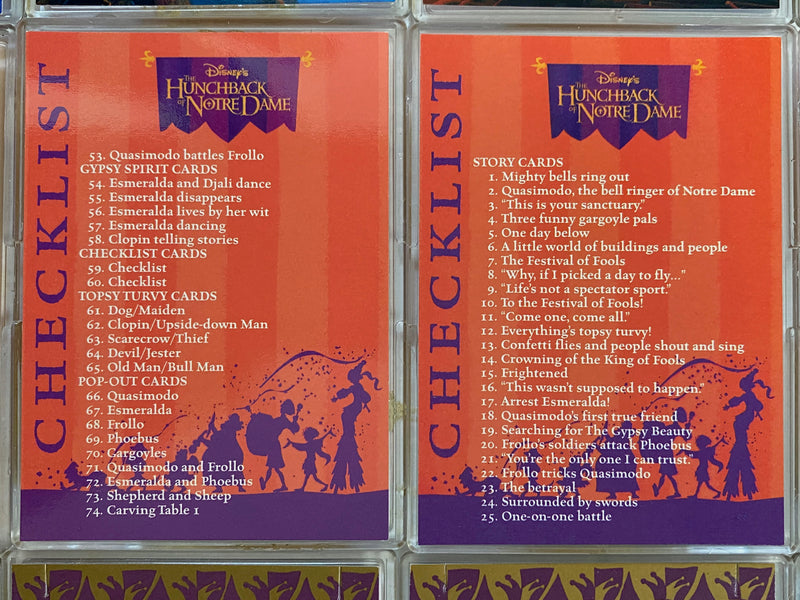 Hunchback of Notre Dame Disney Movie Base Card Set 101 Cards Fleer/Skybox 1996   - TvMovieCards.com