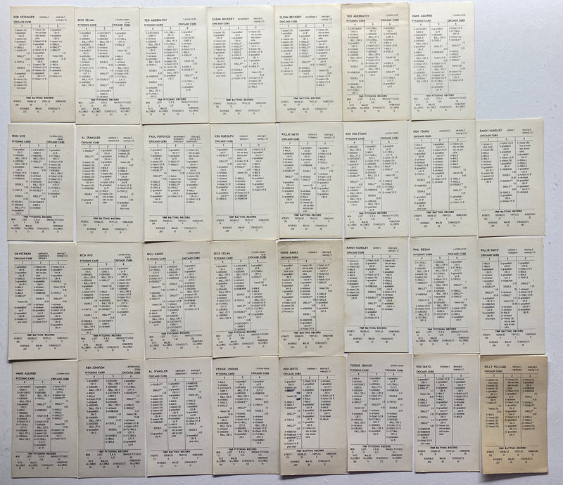 (62) Assorted 1964-1969 Strat-O-Matic Chicago Cubs Baseball Cards Ron Santos   - TvMovieCards.com