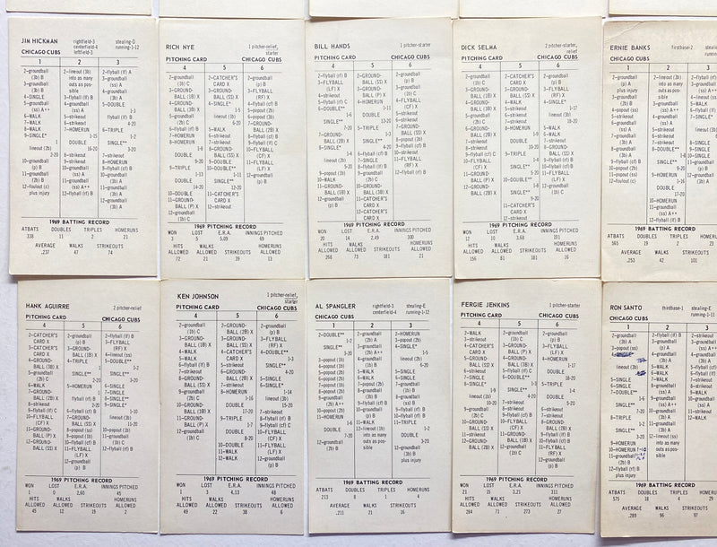 (62) Assorted 1964-1969 Strat-O-Matic Chicago Cubs Baseball Cards Ron Santos   - TvMovieCards.com