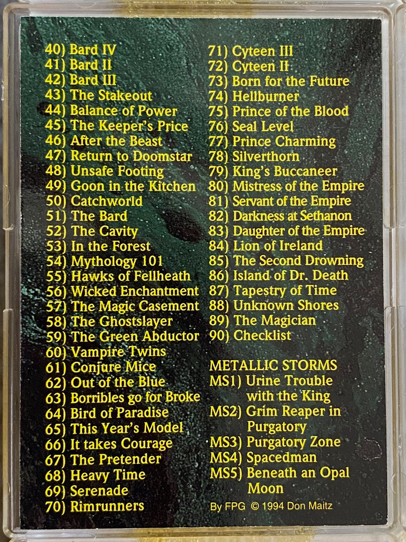 Maitz, Don Base Card Set 90 Cards FPG 1994   - TvMovieCards.com