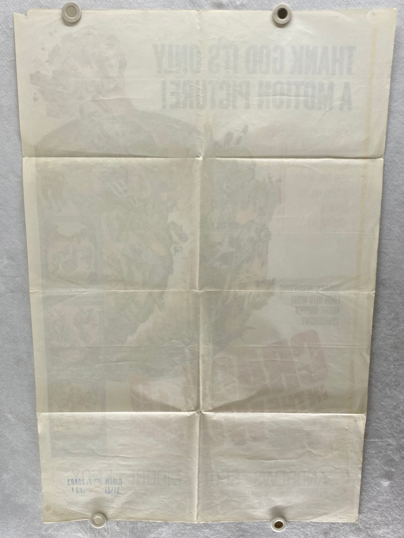 1965 Crack in the World Original 1SH Movie Poster 27 x 41 Dana Andrews   - TvMovieCards.com