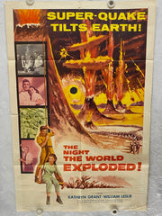 1957 The Night The World Exploded Original 1SH Movie Poster 27x41 Kathryn Grant   - TvMovieCards.com