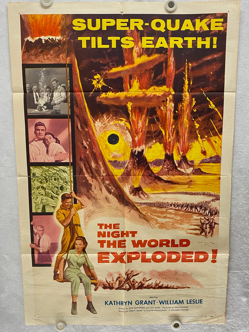 1957 The Night The World Exploded Original 1SH Movie Poster 27x41 Kathryn Grant   - TvMovieCards.com