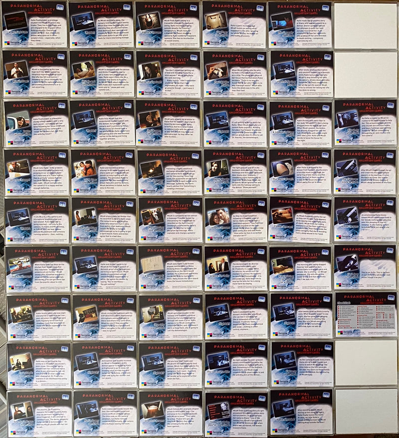 Paranormal Activity Movie Base Card Set 50 Cards Breygent 2010   - TvMovieCards.com