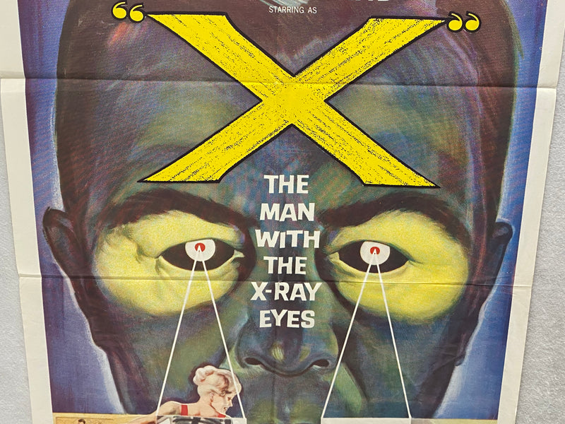 1963 X: The Man with the X-Ray Eyes Original 1SH Movie Poster 27x41 Ray Milland   - TvMovieCards.com