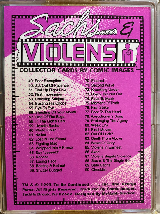 Sachs & Violens Base Card Set 90 Cards Comic Images 1992   - TvMovieCards.com
