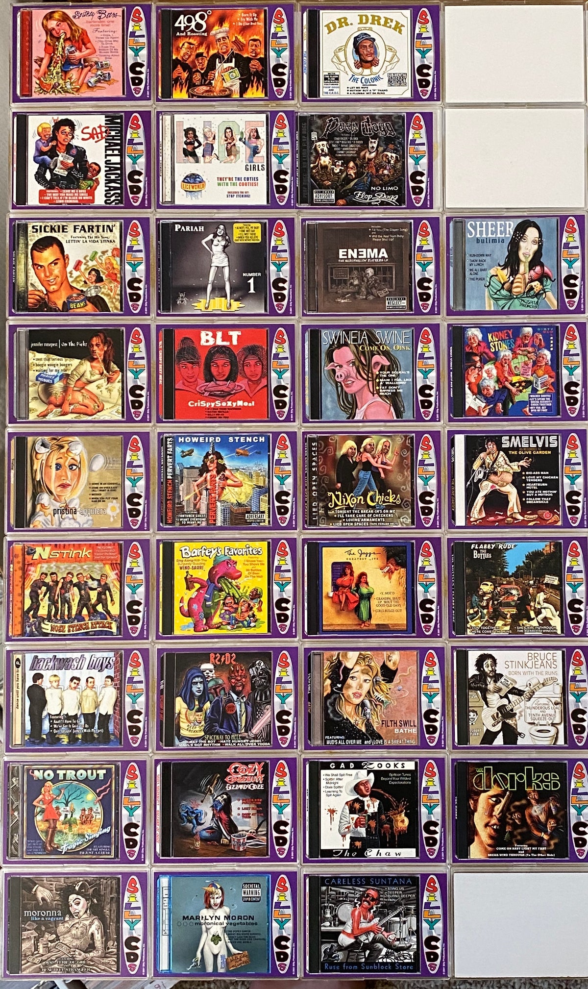 Silly CD's Trading Card Set 33 Cards Silly Productions 2001