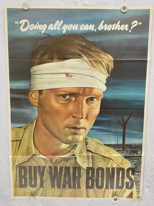 Original Poster DOING ALL YOU CAN BROTHER? BUY WAR BONDS WWII USA World 28 x40   - TvMovieCards.com