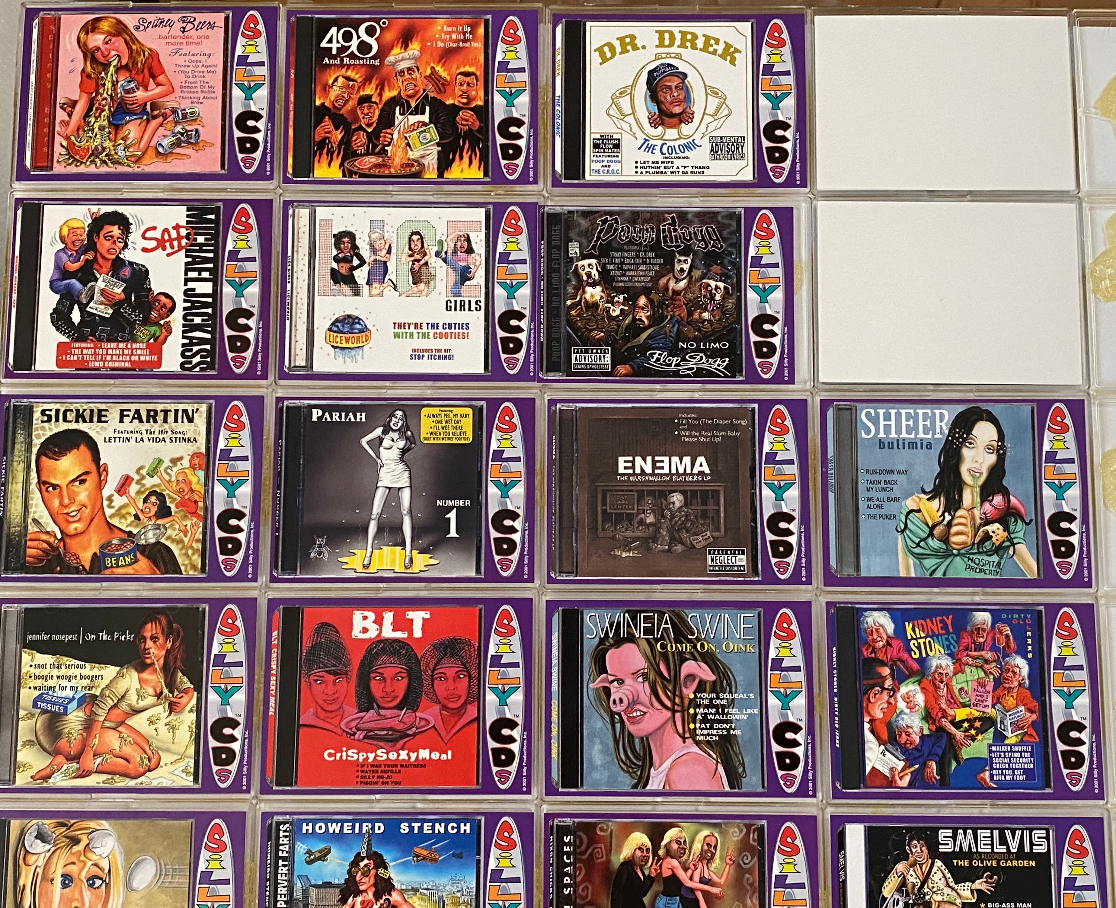 Silly CD's Trading Card Set 33 Cards Silly Productions 2001