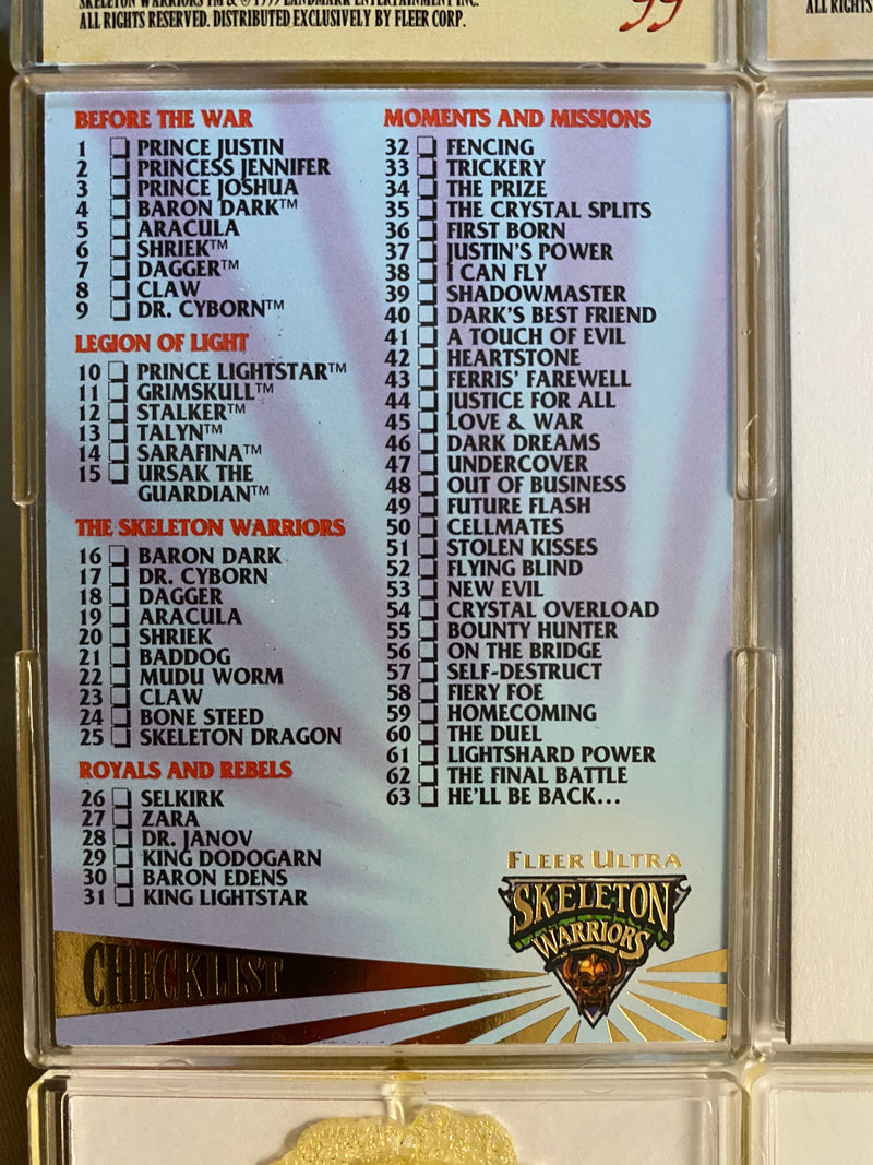 Skeleton Warriors Base Card Set 100 Cards Fleer Ultra 1995   - TvMovieCards.com