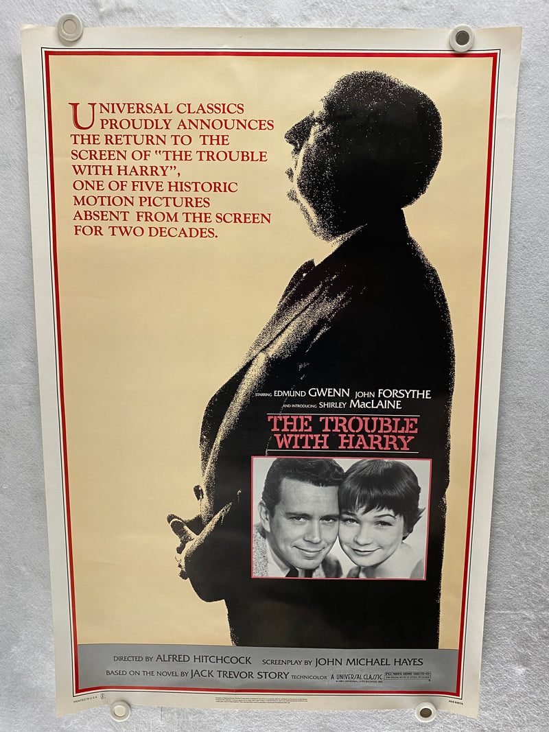 1983 The Trouble With Harry Alfred Hitchcock Original 1SH Movie Poster 27 x 41   - TvMovieCards.com