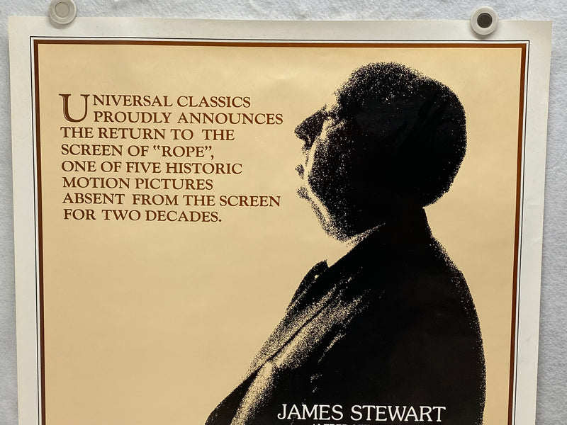 1983 Rope Alfred Hitchcock Original 1SH Movie Poster 27 x 41 James Stewart   - TvMovieCards.com