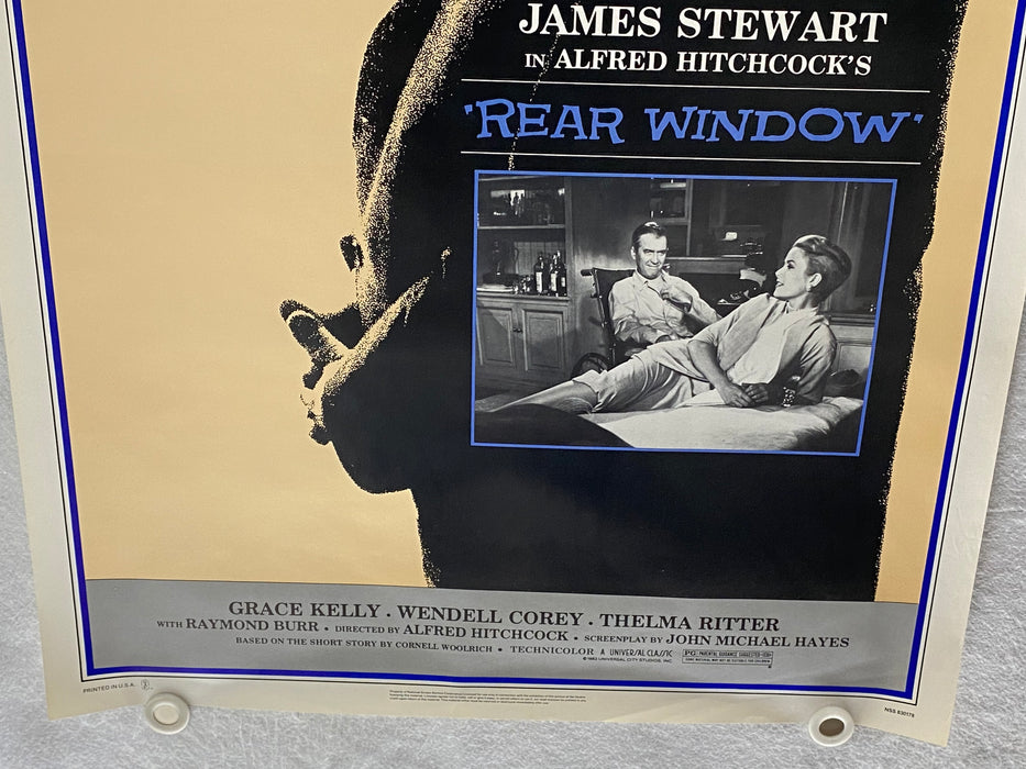 1983 Rear Window Alfred Hitchcock Original 1SH Movie Poster 27x41 James Stewart   - TvMovieCards.com