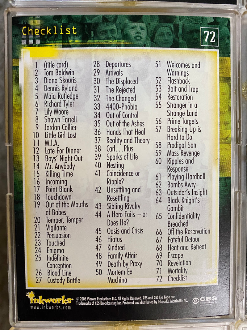 The 4400 Season One 1 Base Card Set 81 Cards Inkworks 2006   - TvMovieCards.com