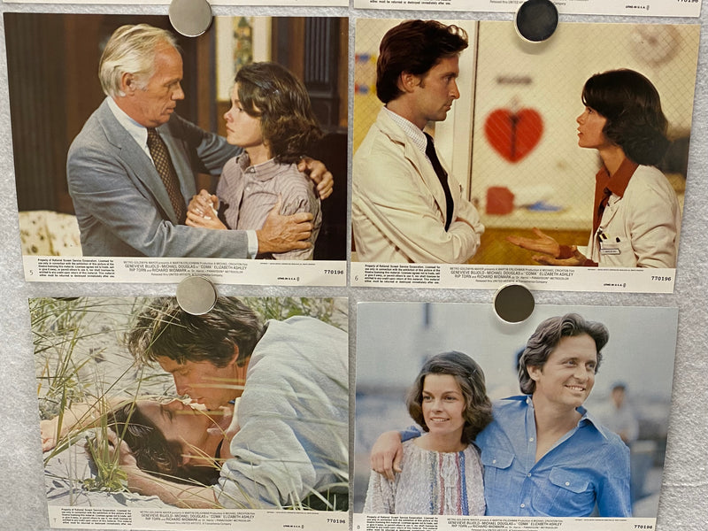 1978 Coma Lobby Card Set of 8 10 x 8 Michael Douglas, Rip Torn, Geneviève Bujold   - TvMovieCards.com