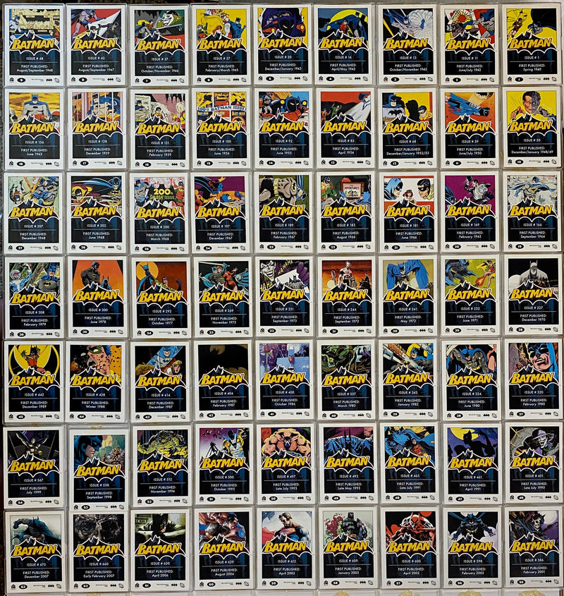 Batman Archives Classic Covers Trading Base Card Set 63 Cards Rittenhouse 2008   - TvMovieCards.com