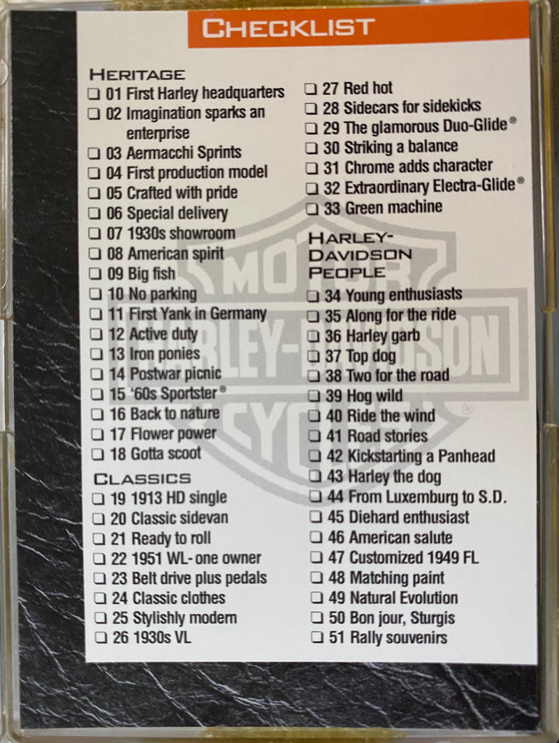 Harley Davidson 1994 Skybox Factory Card Set 90 Cards   - TvMovieCards.com