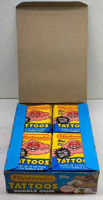 Nintendo Bubble Gum & Tattoos Vintage Closeout Card Box 48 Packs Topps 1989   - TvMovieCards.com