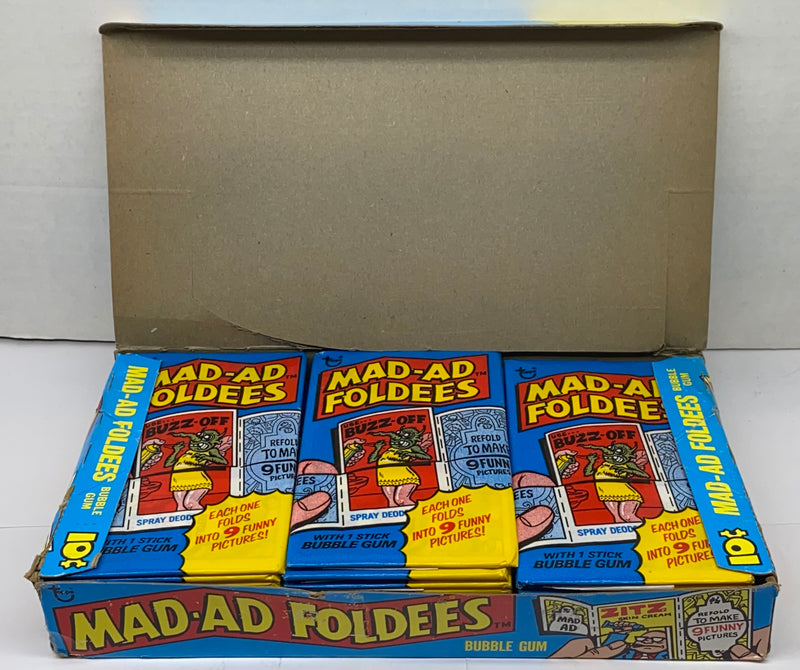 1976 Mad-Ad Foldees Vintage Trading Card Wax Box Topps Bubble Gum 36 Packs Full   - TvMovieCards.com