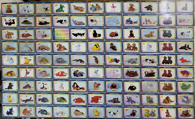 Beanie Baby (Unofficial) Trading Cards Base Card Set 100 Cards 1998   - TvMovieCards.com