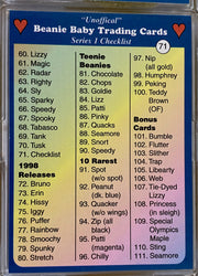 Beanie Baby (Unofficial) Trading Cards Base Card Set 100 Cards 1998   - TvMovieCards.com