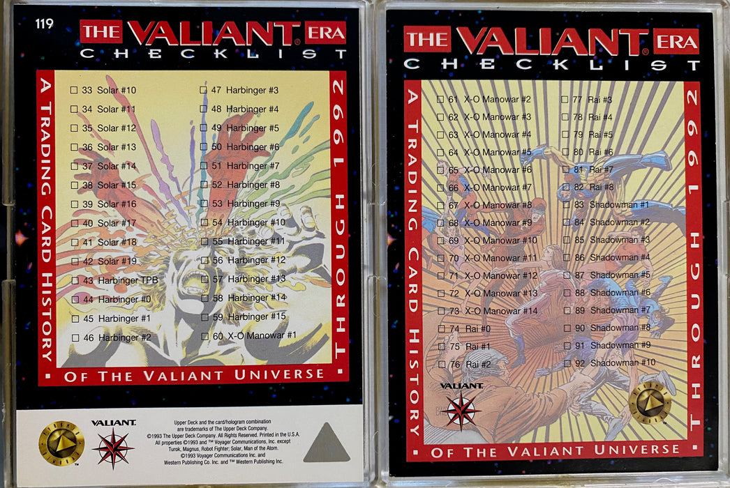 Valiant Era:  A History Base Card Set 120 Cards Upper Deck/Pyramid 1993   - TvMovieCards.com