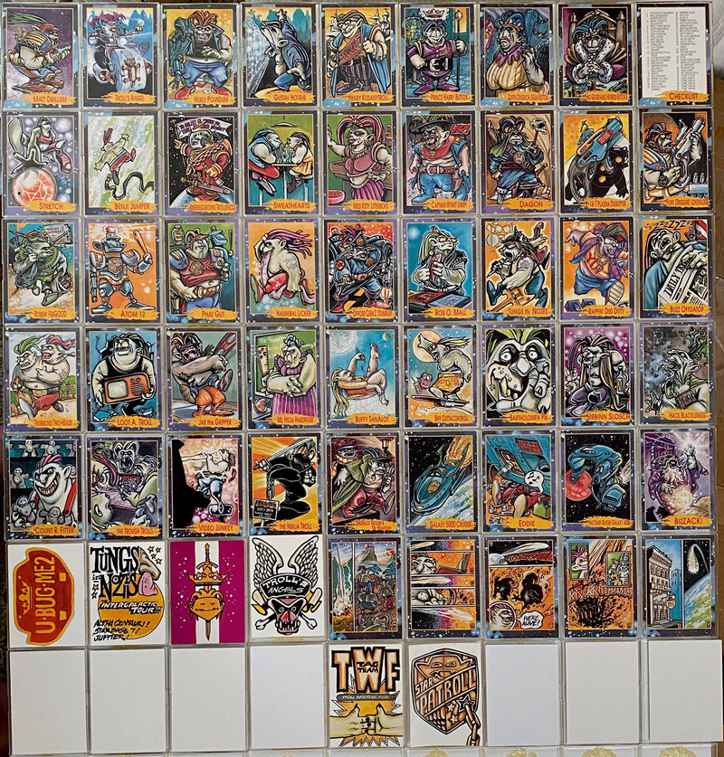 Troll Force Base Card Set 50 Cards + 6 Stickers Star Pics 1992 - TvMovieCards.com