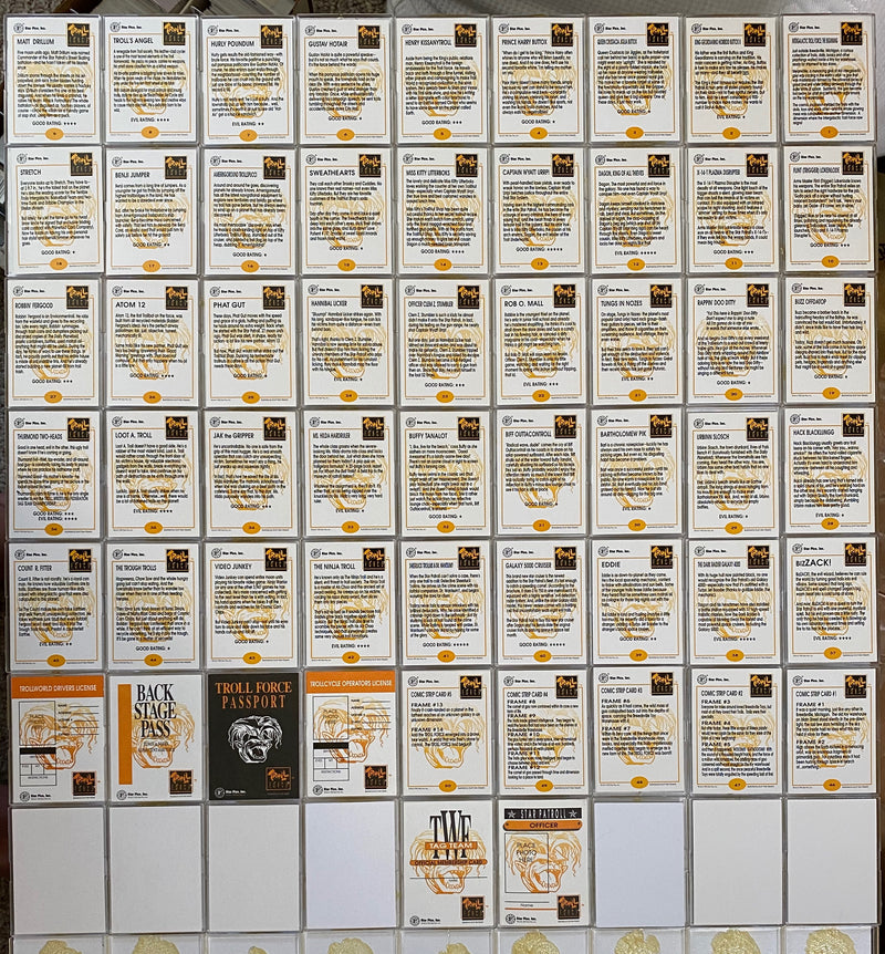 Troll Force Base Card Set 50 Cards + 6 Stickers Star Pics 1992 - TvMovieCards.com