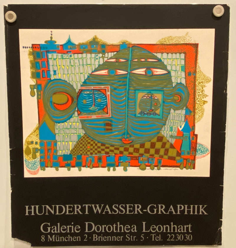 1970 Hundertwasser Good-bye From Africa Art Gallery Exhibition Poster   - TvMovieCards.com