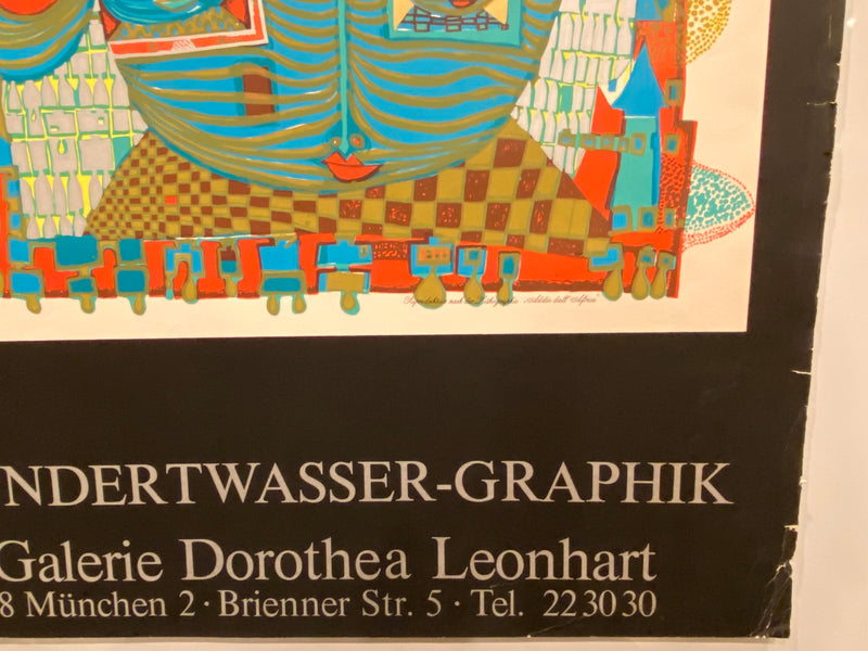 1970 Hundertwasser Good-bye From Africa Art Gallery Exhibition Poster   - TvMovieCards.com