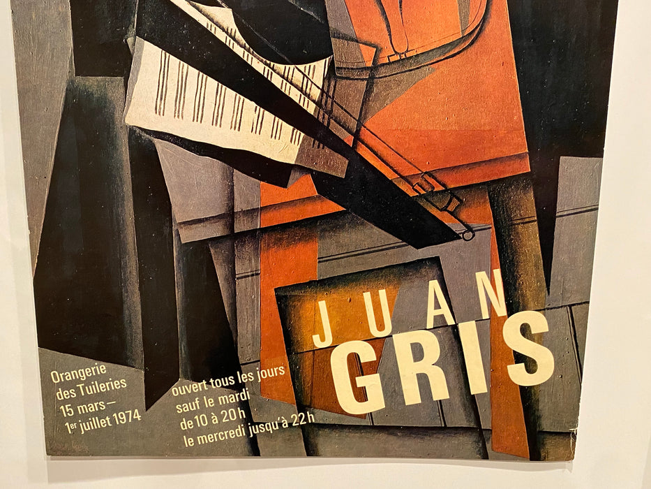 1974 Juan Gris Musée de l'Orangerie Gallery Exhibition Art Poster   - TvMovieCards.com
