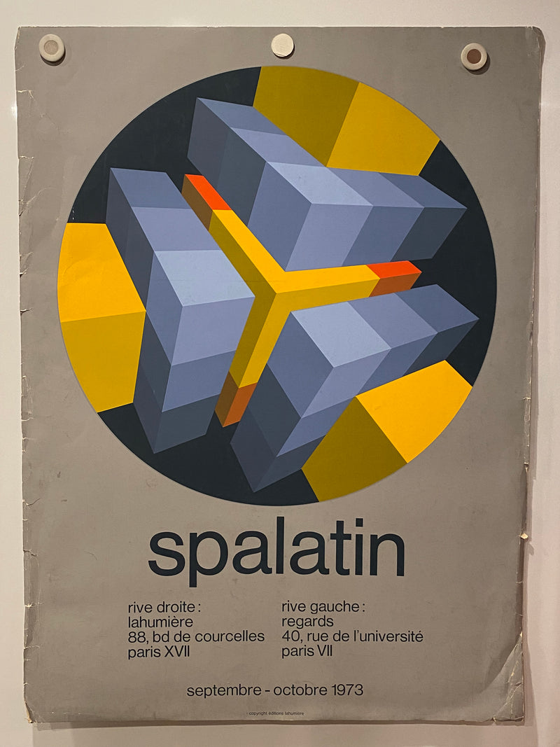 1973 Marko Spalatin Abstract Paris France Art Gallery Exhibition Poster   - TvMovieCards.com