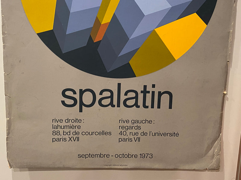 1973 Marko Spalatin Abstract Paris France Art Gallery Exhibition Poster   - TvMovieCards.com