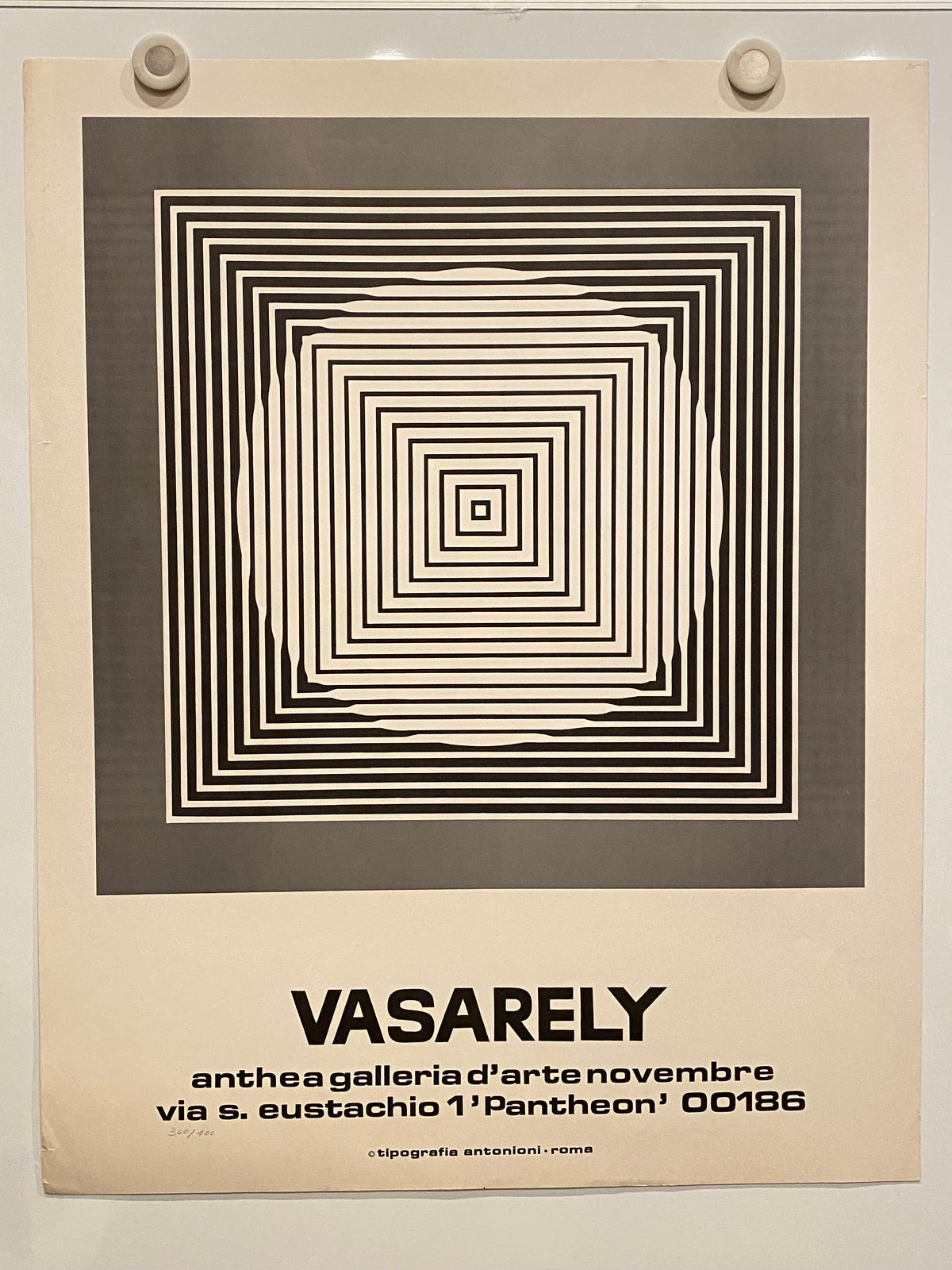 Vasarely　Pos　1971　Victor　Art　Anthea　Exhibition　Galleria　D'arte　Gallery　—