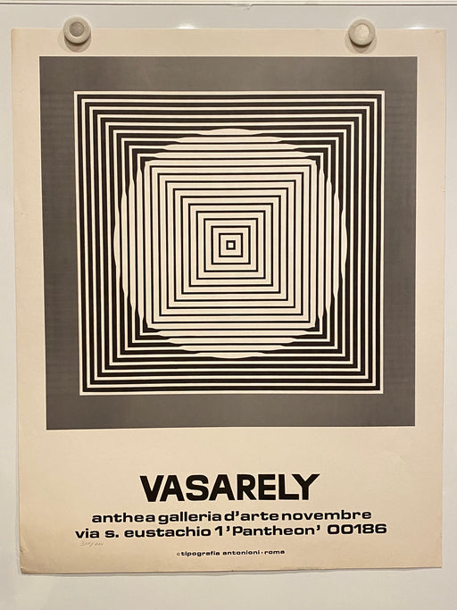 1971 Victor Vasarely Anthea Galleria D'arte Art Gallery Exhibition Poster   - TvMovieCards.com