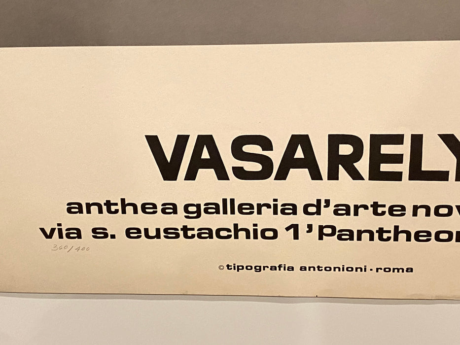1971 Victor Vasarely Anthea Galleria D'arte Art Gallery Exhibition Poster   - TvMovieCards.com