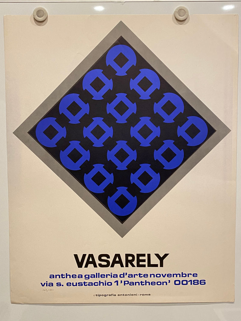 1971 Victor Vasarely Anthea Galleria D'arte Art Gallery Exhibition Poster   - TvMovieCards.com