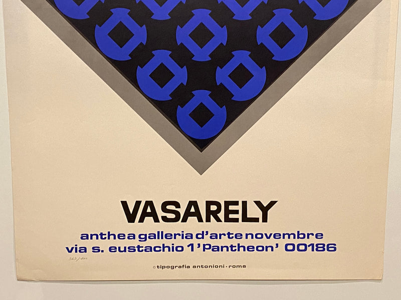 1971 Victor Vasarely Anthea Galleria D'arte Art Gallery Exhibition Poster   - TvMovieCards.com