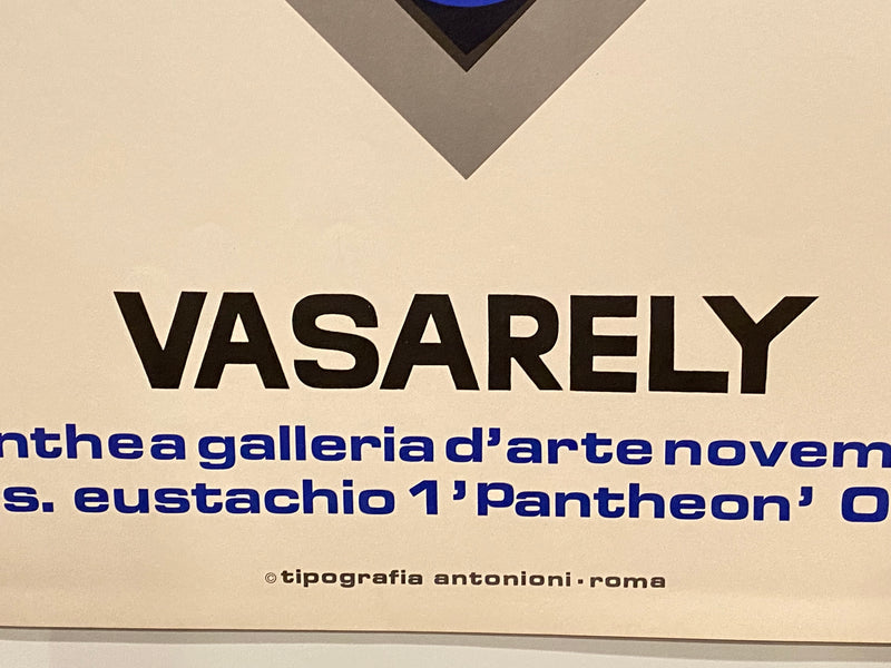 1971 Victor Vasarely Anthea Galleria D'arte Art Gallery Exhibition Poster   - TvMovieCards.com