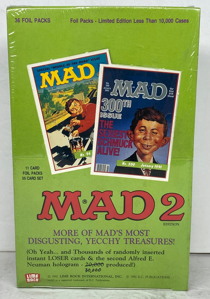 1992 Mad Magazine Series 2 Green Trading Card Box 36 Packs Sealed Lime Rock   - TvMovieCards.com