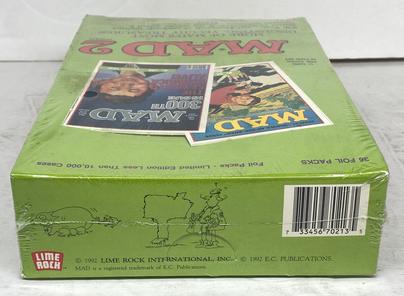 1992 Mad Magazine Series 2 Green Trading Card Box 36 Packs Sealed Lime Rock   - TvMovieCards.com