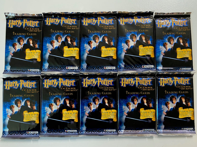 Harry Potter and the Chamber of Secrets Pack Lot 10 Sealed Hobby Packs   - TvMovieCards.com
